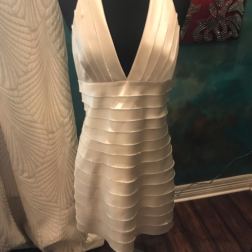 Ivory satin dress